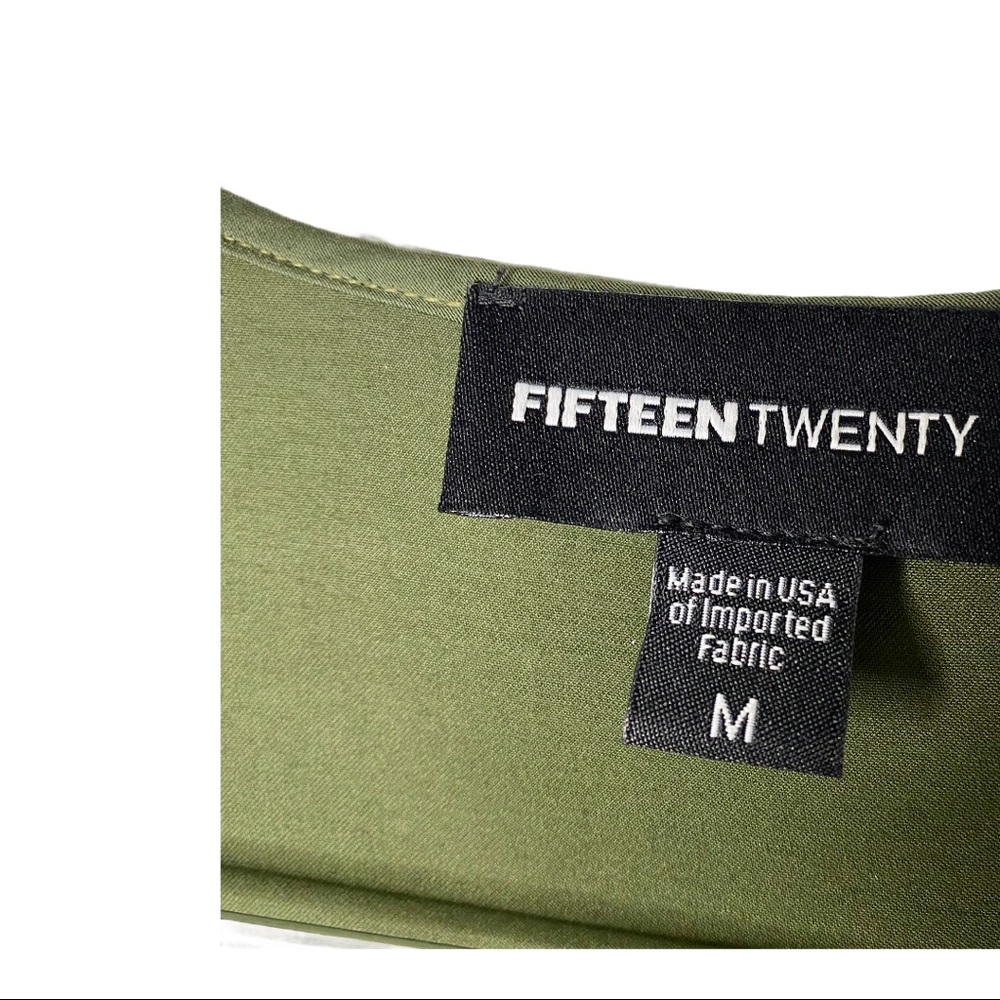 Satin Surplice Green Bell Sleeve Romper Size M - Picture 7 of 8